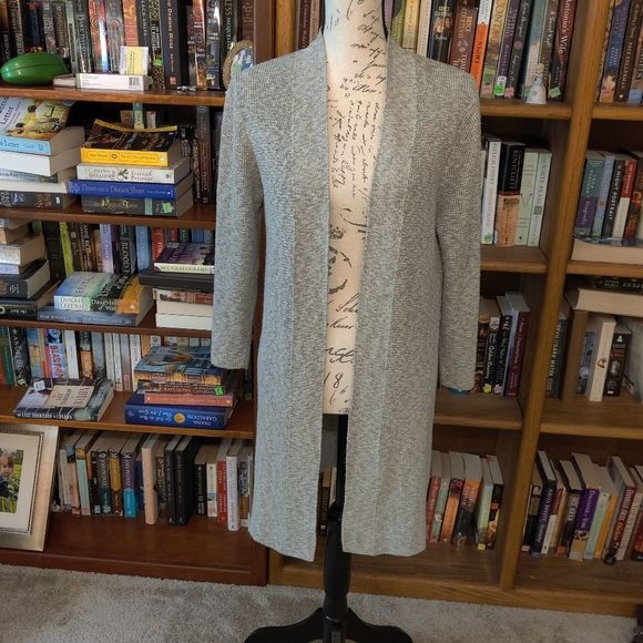 Massimo Dutti Sweaters - Massimo dutti open long knit cardigan heather grey size s euc